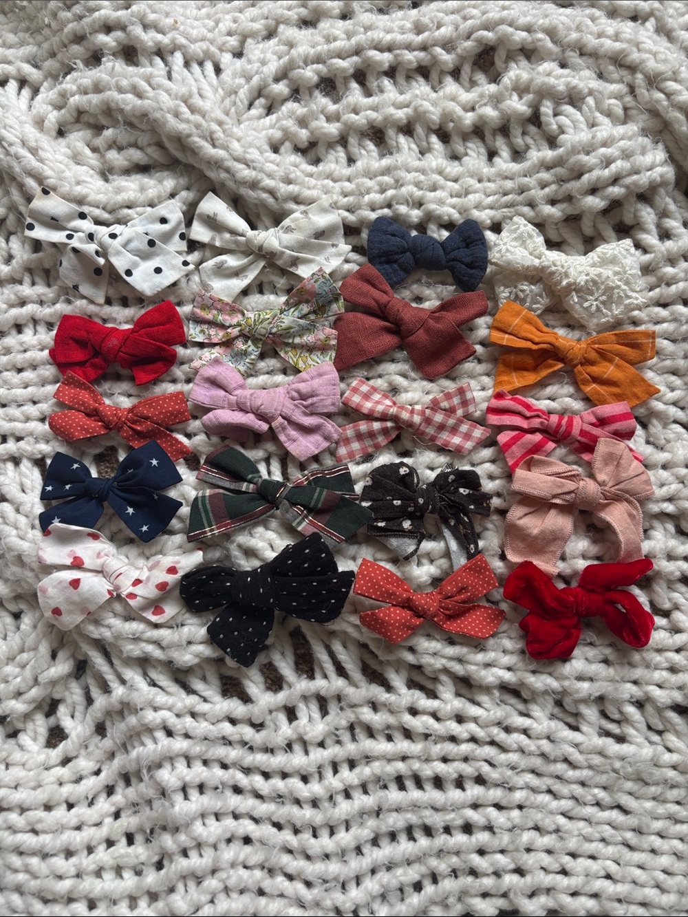 Little Poppy Co Kids Multi-Color Bow Hair Clips - Assorted Fabric Bows